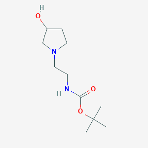 molecular formula C11H22N2O3 B11876890 tert-Butyl (2-(3-hydroxypyrrolidin-1-yl)ethyl)carbamate 