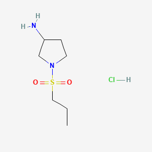 molecular formula C7H17ClN2O2S B11876894 1-(Propylsulfonyl)pyrrolidin-3-amine hydrochloride 