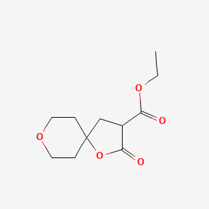 molecular formula C11H16O5 B11876904 Ethyl 2-oxo-1,8-dioxaspiro[4.5]decane-3-carboxylate 