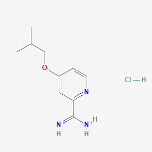 molecular formula C10H16ClN3O B11876924 4-Isobutoxypicolinimidamide hydrochloride CAS No. 1179361-97-7