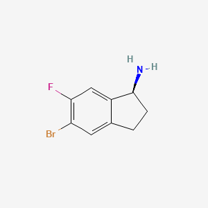 1H-Inden-1-amine, 5-bromo-6-fluoro-2,3-dihydro-, (1S)-