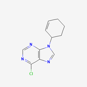 molecular formula C11H11ClN4 B11876984 6-chloro-9-(cyclohex-2-en-1-yl)-9H-purine CAS No. 91066-65-8