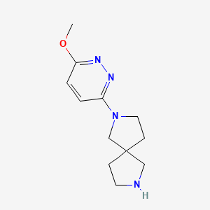 molecular formula C12H18N4O B11877058 2-(6-Methoxypyridazin-3-yl)-2,7-diazaspiro[4.4]nonane CAS No. 646056-58-8