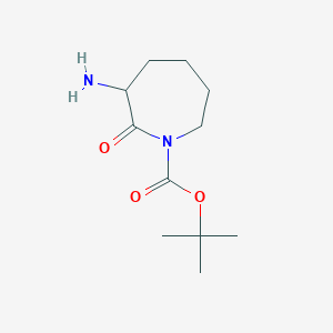 molecular formula C11H20N2O3 B11877078 tert-Butyl 3-amino-2-oxoazepane-1-carboxylate 