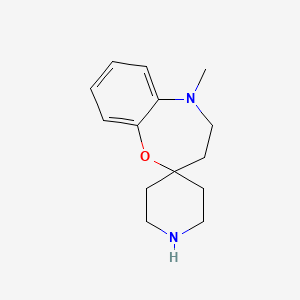 molecular formula C14H20N2O B11877125 5-Methyl-4,5-dihydro-3H-spiro[benzo[B][1,4]oxazepine-2,4'-piperidine] 