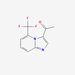 molecular formula C10H7F3N2O B11877139 1-(5-(Trifluoromethyl)imidazo[1,2-a]pyridin-3-yl)ethanone 