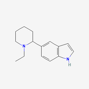 molecular formula C15H20N2 B11877165 5-(1-Ethylpiperidin-2-yl)-1H-indole 