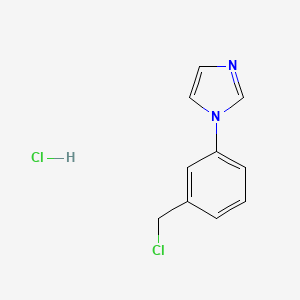 molecular formula C10H10Cl2N2 B11877173 1-(3-(Chloromethyl)phenyl)-1H-imidazole hydrochloride 