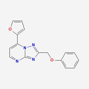 molecular formula C16H12N4O2 B1187724 7-(Furan-2-yl)-2-(phenoxymethyl)[1,2,4]triazolo[1,5-a]pyrimidine 