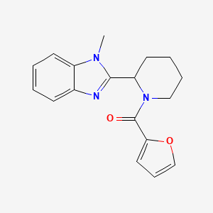 molecular formula C18H19N3O2 B1187725 furan-2-yl[2-(1-methyl-1H-benzimidazol-2-yl)piperidin-1-yl]methanone 