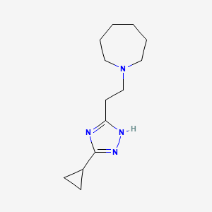 molecular formula C13H22N4 B11877263 1-(2-(5-Cyclopropyl-1H-1,2,4-triazol-3-yl)ethyl)azepane 