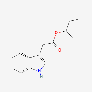 molecular formula C14H17NO2 B11877271 sec-Butyl 2-(1H-indol-3-yl)acetate 