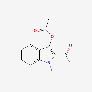 molecular formula C13H13NO3 B11877273 2-Acetyl-1-methyl-3-indolyl acetate CAS No. 61153-69-3