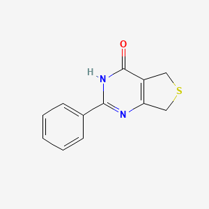 molecular formula C12H10N2OS B11877284 2-Phenyl-5,7-dihydrothieno[3,4-D]pyrimidin-4-OL 