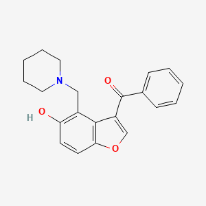 molecular formula C21H21NO3 B1187730 [5-Hydroxy-4-(piperidin-1-ylmethyl)-1-benzofuran-3-yl](phenyl)methanone 