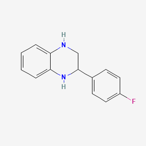 molecular formula C14H13FN2 B11877307 2-(4-Fluorophenyl)-1,2,3,4-tetrahydroquinoxaline 