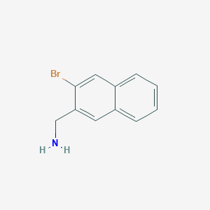 molecular formula C11H10BrN B11877309 2-(Aminomethyl)-3-bromonaphthalene 