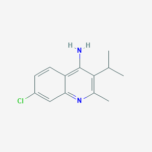 molecular formula C13H15ClN2 B11877315 7-Chloro-3-isopropyl-2-methylquinolin-4-amine 