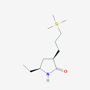 molecular formula C12H25NOSi B11877328 (3R,5S)-5-Ethyl-3-(3-(trimethylsilyl)propyl)pyrrolidin-2-one 