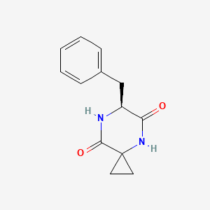 molecular formula C13H14N2O2 B11877354 (6S)-6-benzyl-4,7-diazaspiro[2.5]octane-5,8-dione CAS No. 98735-80-9