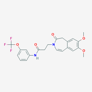 3-(7,8-dimethoxy-2-oxo-1,2-dihydro-3H-3-benzazepin-3-yl)-N-[3-(trifluoromethoxy)phenyl]propanamide