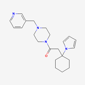 1-[4-(pyridin-3-ylmethyl)piperazin-1-yl]-2-[1-(1H-pyrrol-1-yl)cyclohexyl]ethanone