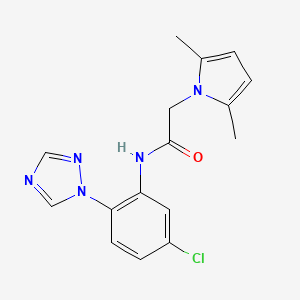 N-[5-chloro-2-(1H-1,2,4-triazol-1-yl)phenyl]-2-(2,5-dimethyl-1H-pyrrol-1-yl)acetamide