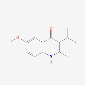 molecular formula C14H17NO2 B11877407 3-Isopropyl-6-methoxy-2-methylquinolin-4-ol 