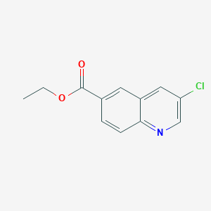 molecular formula C12H10ClNO2 B11877424 Ethyl 3-chloroquinoline-6-carboxylate 