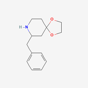 molecular formula C14H19NO2 B11877446 7-Benzyl-1,4-dioxa-8-azaspiro[4.5]decane CAS No. 193201-63-7