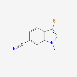 molecular formula C10H7BrN2 B11877464 3-Bromo-1-methyl-1H-indole-6-carbonitrile 