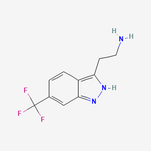 molecular formula C10H10F3N3 B11877482 2-(6-(Trifluoromethyl)-1H-indazol-3-yl)ethanamine 