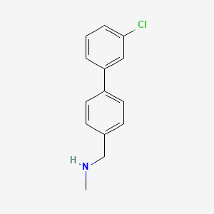 molecular formula C14H14ClN B11877505 1-(3'-Chloro-[1,1'-biphenyl]-4-yl)-N-methylmethanamine 