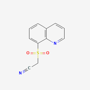 molecular formula C11H8N2O2S B11877514 2-(Quinolin-8-ylsulfonyl)acetonitrile CAS No. 60717-37-5