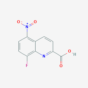 molecular formula C10H5FN2O4 B11877517 8-Fluoro-5-nitroquinoline-2-carboxylic acid 