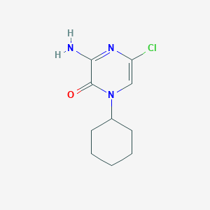 molecular formula C10H14ClN3O B11877528 3-Amino-5-chloro-1-cyclohexylpyrazin-2(1H)-one 