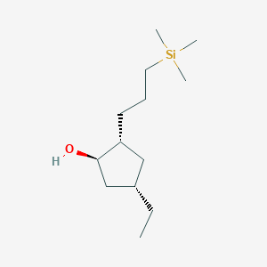 molecular formula C13H28OSi B11877529 (1R,2R,4S)-4-Ethyl-2-(3-(trimethylsilyl)propyl)cyclopentanol 