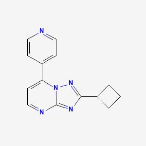 molecular formula C14H13N5 B1187755 2-Cyclobutyl-7-(4-pyridyl)[1,2,4]triazolo[1,5-a]pyrimidine 