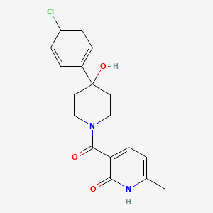 [4-(4-Chlorophenyl)-4-hydroxypiperidin-1-yl](2-hydroxy-4,6-dimethylpyridin-3-yl)methanone