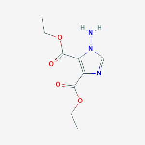 molecular formula C9H13N3O4 B11877570 Diethyl 1-amino-1H-imidazole-4,5-dicarboxylate 