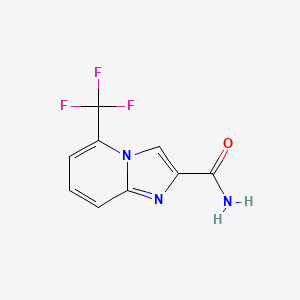 molecular formula C9H6F3N3O B11877605 5-(Trifluoromethyl)imidazo[1,2-a]pyridine-2-carboxamide 