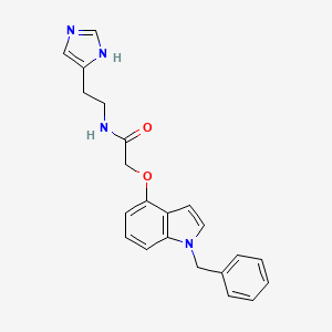 molecular formula C22H22N4O2 B1187766 2-[(1-benzyl-1H-indol-4-yl)oxy]-N-[2-(1H-imidazol-4-yl)ethyl]acetamide 