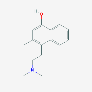 molecular formula C15H19NO B11877674 4-(2-(Dimethylamino)ethyl)-3-methylnaphthalen-1-ol 