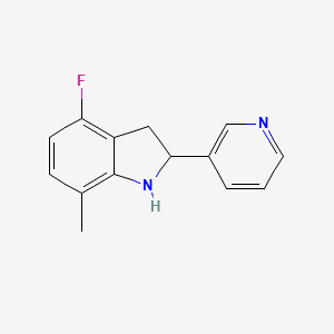 4-fluoro-7-methyl-2-pyridin-3-yl-2,3-dihydro-1H-indole