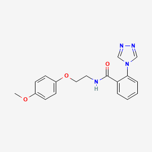 molecular formula C18H18N4O3 B1187771 N-[2-(4-methoxyphenoxy)ethyl]-2-(4H-1,2,4-triazol-4-yl)benzamide 