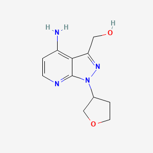 [4-Amino-1-(tetrahydrofuran-3-yl)-1H-pyrazolo[3,4-b]pyridin-3-yl]methanol