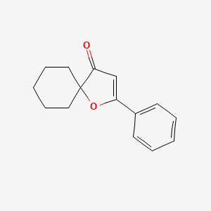 molecular formula C15H16O2 B11877757 1-Oxaspiro[4.5]dec-2-en-4-one, 2-phenyl- CAS No. 5500-53-8