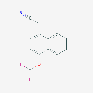 molecular formula C13H9F2NO B11877759 1-(Difluoromethoxy)naphthalene-4-acetonitrile 