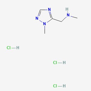 N-methyl-1-(2-methyl-1,2,4-triazol-3-yl)methanamine;trihydrochloride