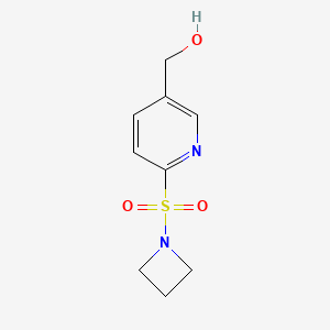 molecular formula C9H12N2O3S B11877798 (6-(Azetidin-1-ylsulfonyl)pyridin-3-yl)methanol 